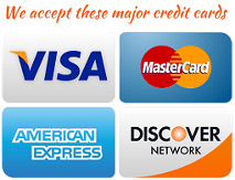 credit cards we accept!